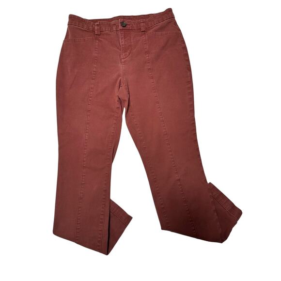 Duluth Trading Women's Stretch Pants Brick Red Size 8x29 - Picture 1 of 11